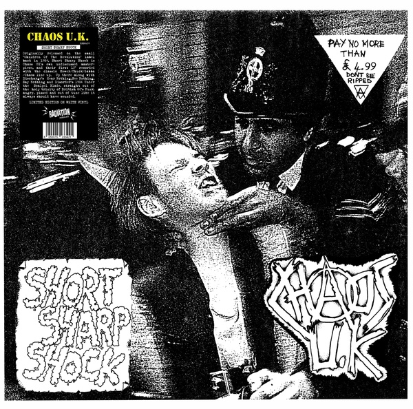 CHAOS U.K.「SHORT SHARP SHOCK」LP+VHS CHAOS U.K. : Short Sharp Shock (White Vinyl) - LP
